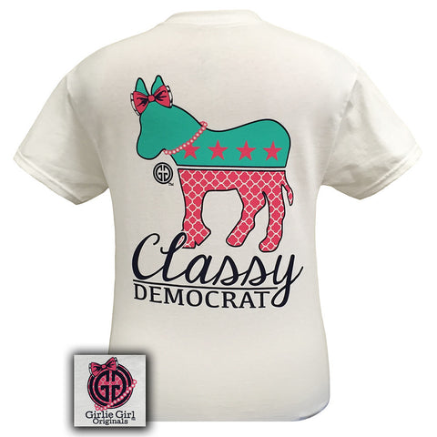 Classy Democrat White Short Sleeve