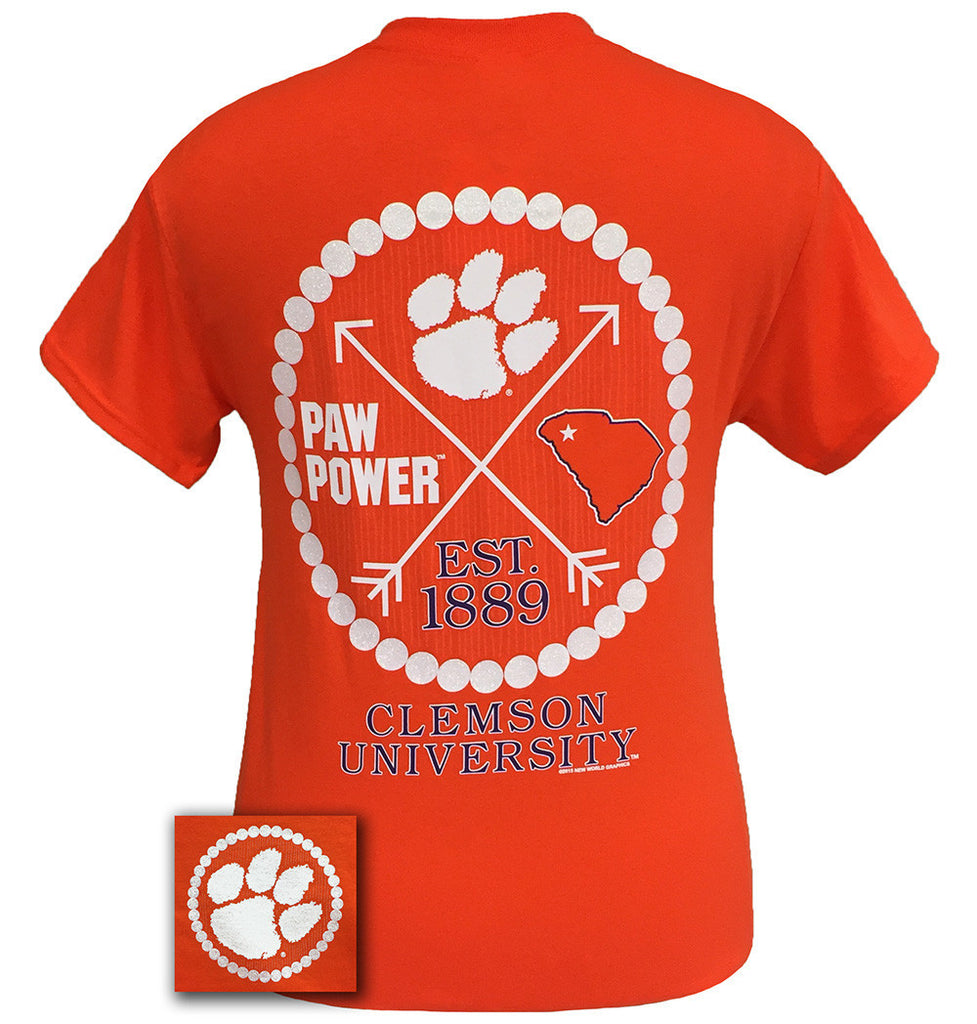 Pearls - Clemson - Orange short sleeve