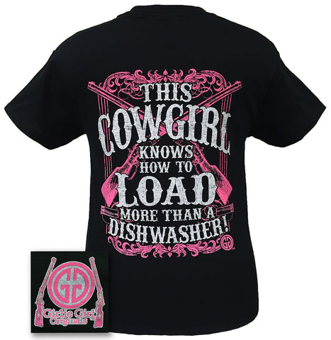 Cowgirl Can Load - Black short sleeve