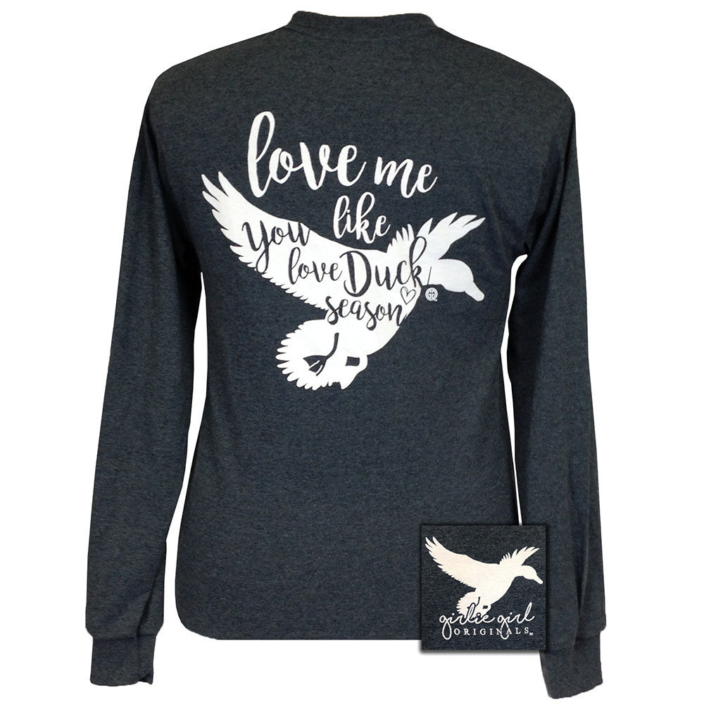 Duck Season Dark Heather Grey Long Sleeve