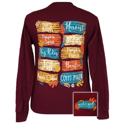 Fall Board Maroon Long Sleeve