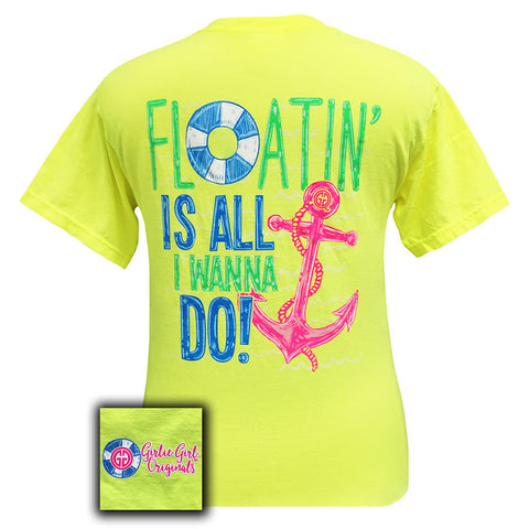 Floatin' Comfort Color Neon Yellow Short Sleeve