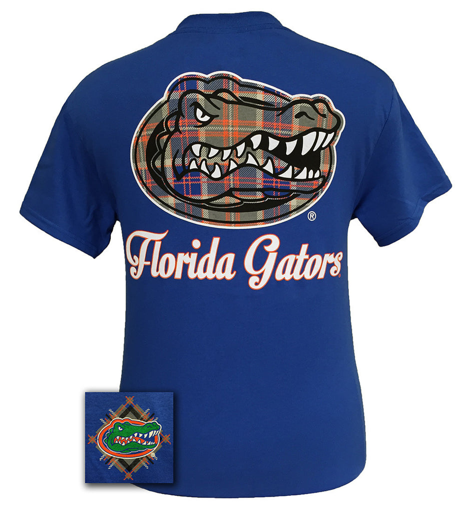 Plaid Logo - Florida - Royal short sleeve