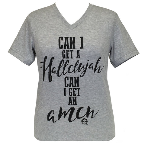 Hallelujah Amen Heather Grey Short Sleeve