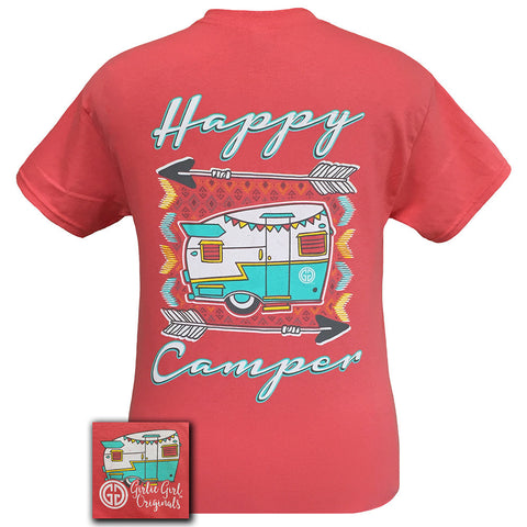 Happy Camper 2 Coral Silk Short Sleeve