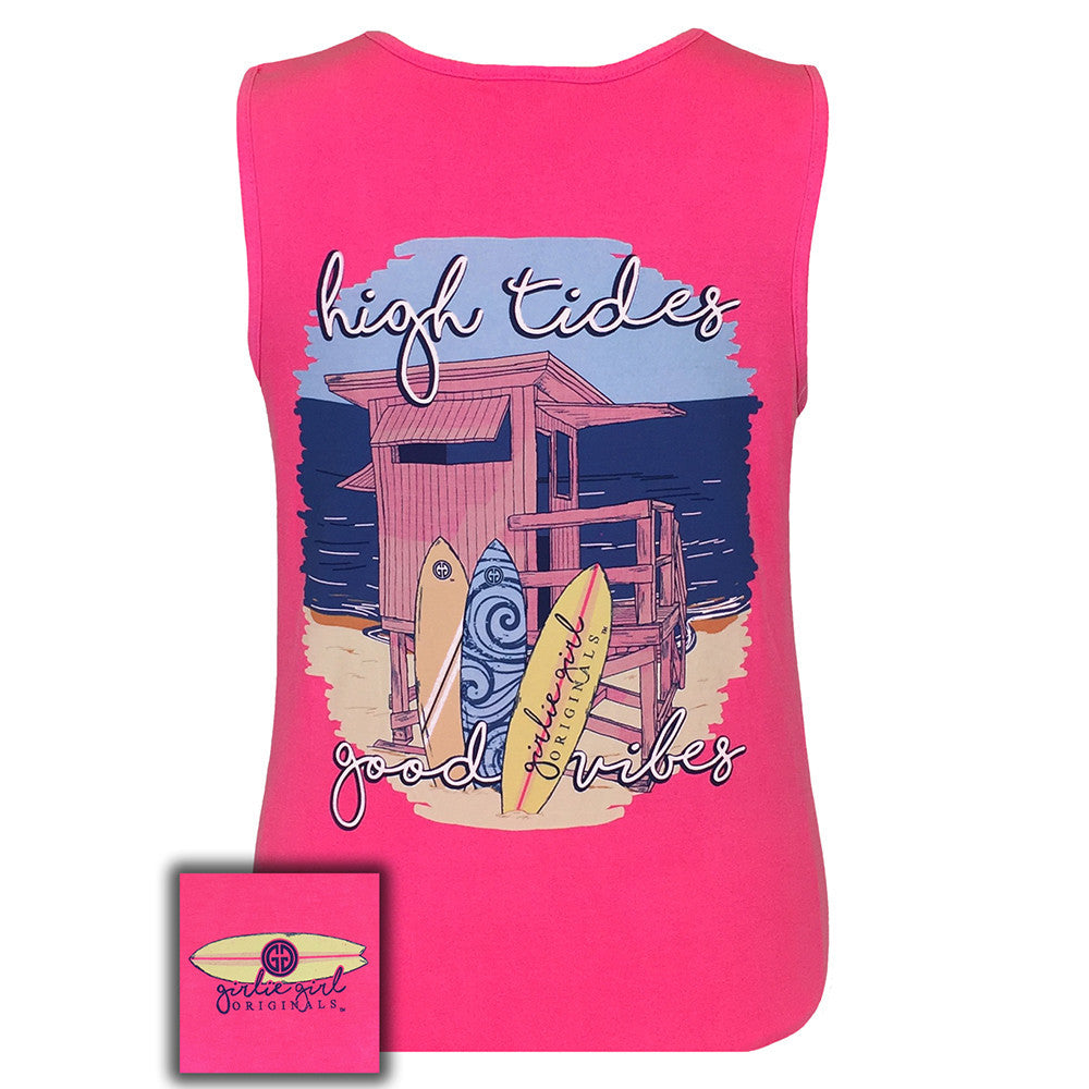 High Tides Comfort Color Neon Pink Tank