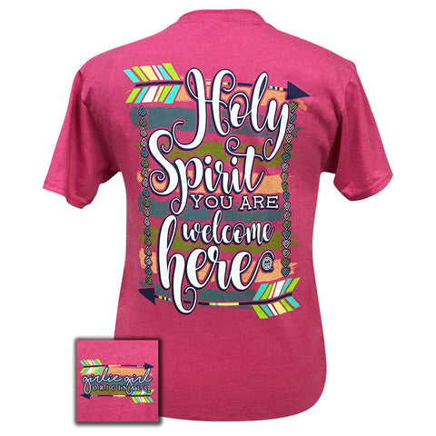 Holy Spirit Retro Heather Pink Short Sleeve