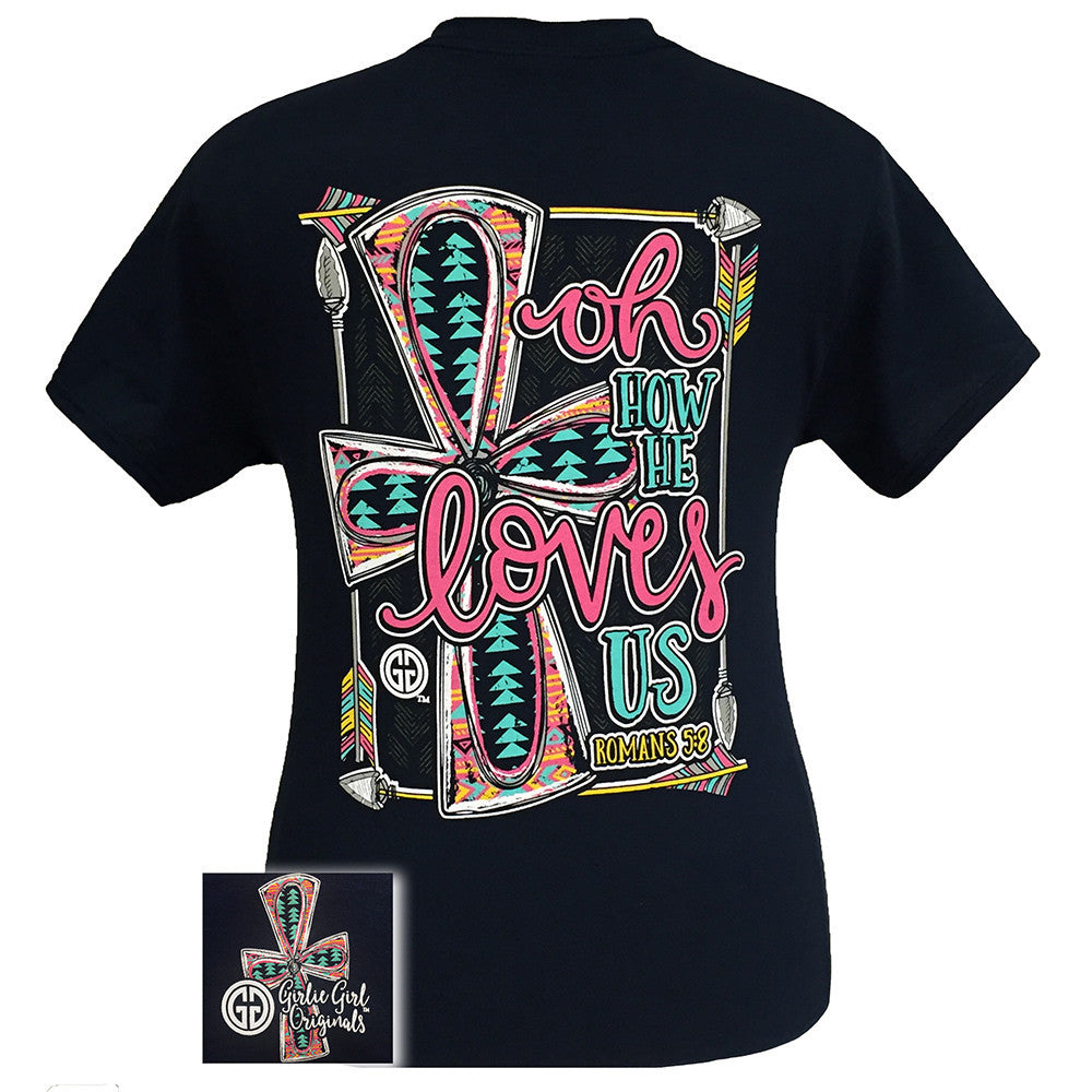 Oh How He Loves Us Navy Short Sleeve