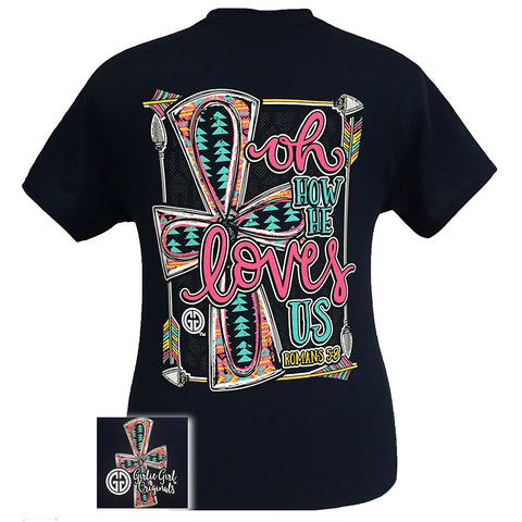 Oh How He Loves Us Navy Short Sleeve