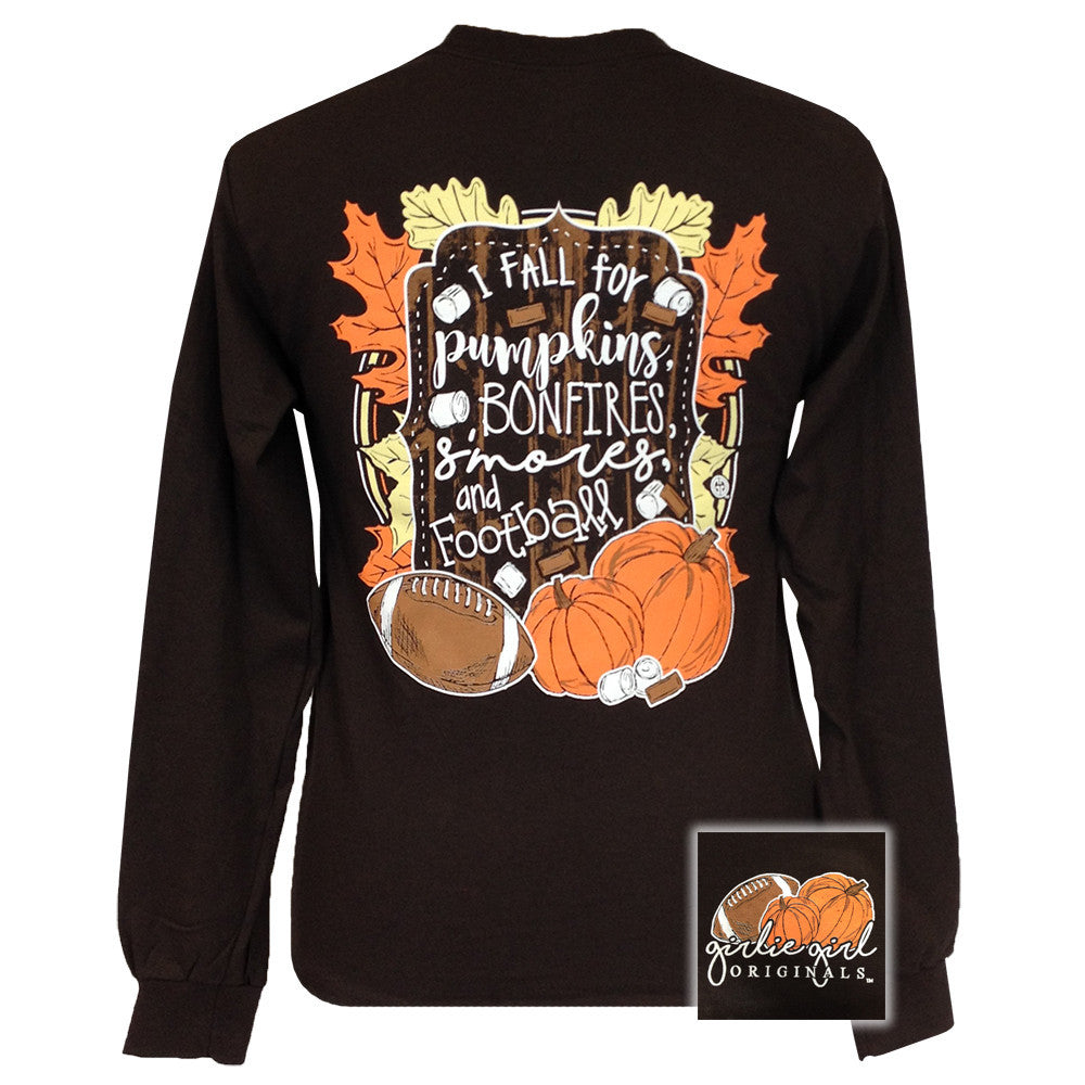 I Fall Long Sleeve Dark Chocolate