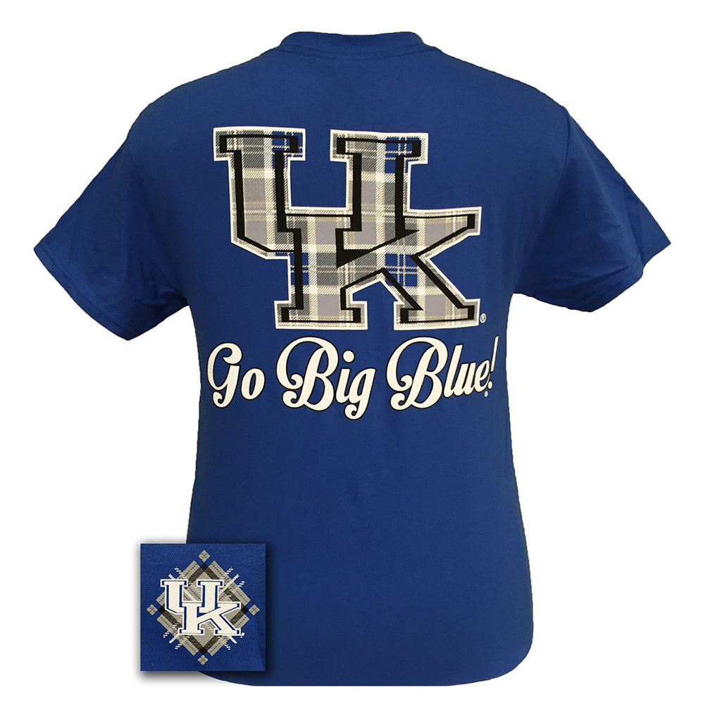 Plaid Logo - Kentucky - Royal short sleeve