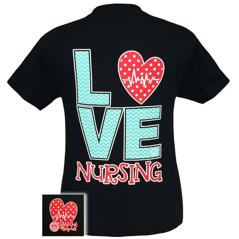 Love Nursing Black Short Sleeve