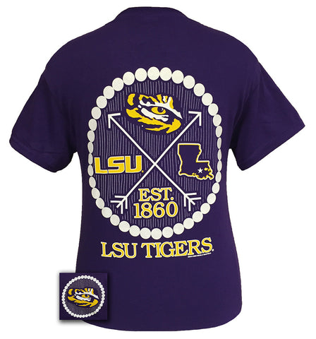 PEARLS - LSU - PURPLE SHORT SLEEVE