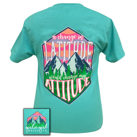 Latitude Mountains Scuba Blue Short Sleeve