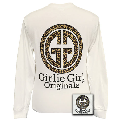 GGO Leopard Logo Long Sleeve White