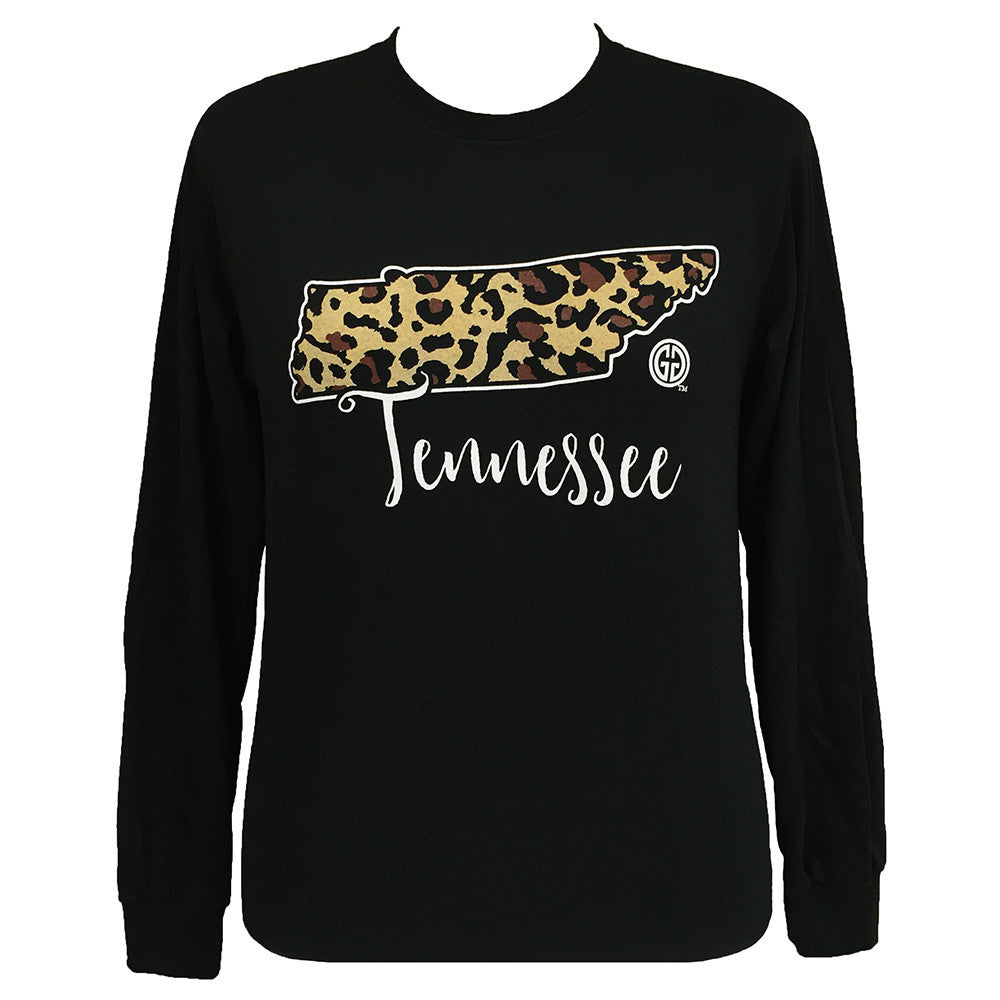 Leopard State Tennessee Long Sleeve Black