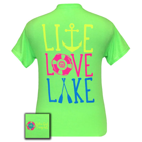 Live Love Lake Neon Green Short Sleeve