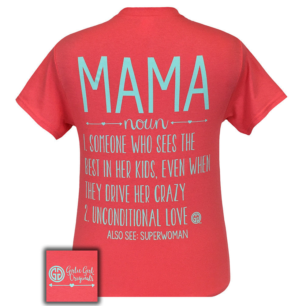 Mama Noun Coral Silk Short Sleeve