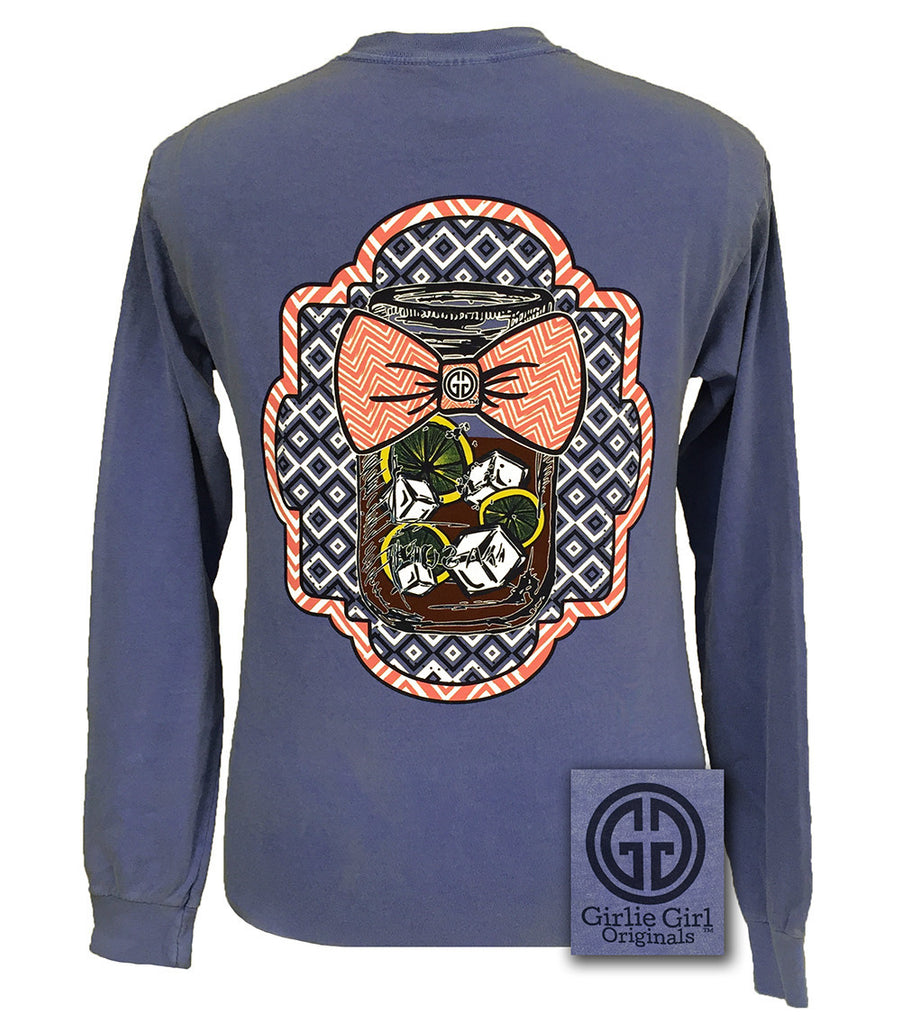 Mason Jar Flo Blue Comfort Color Long Sleeve