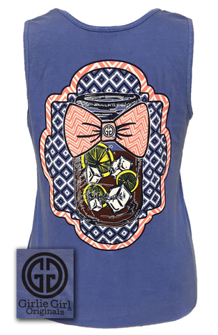 Mason Jar Tank Flo Blue Comfort Color