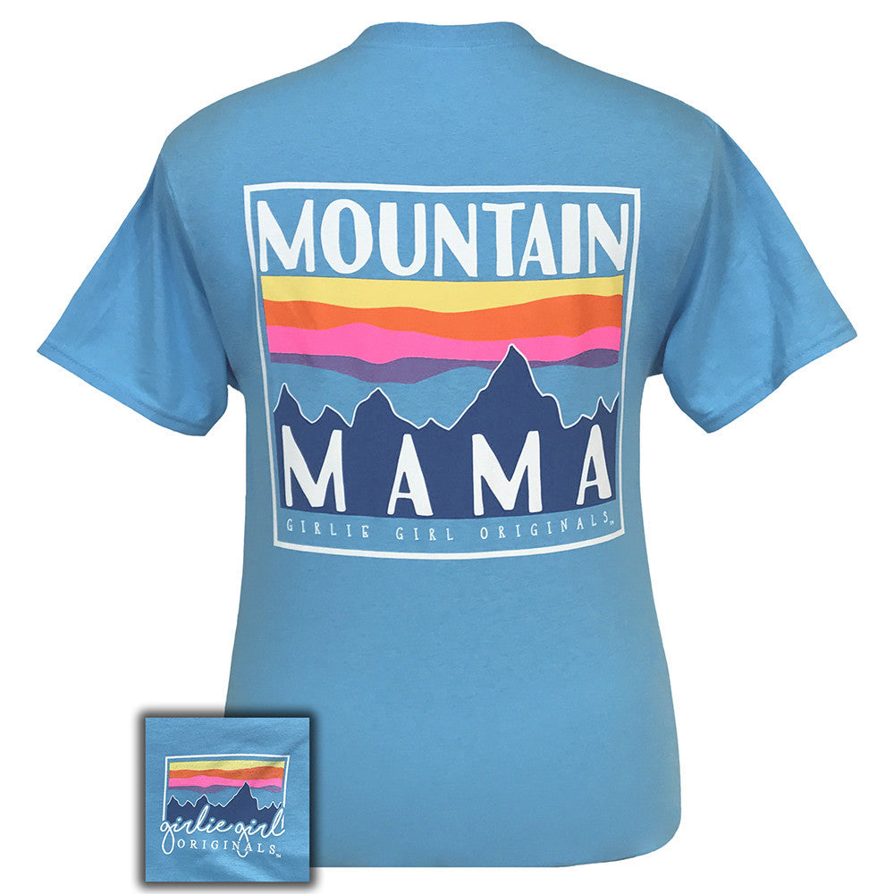 Mountain Mama Aquatic Blue Short Sleeve