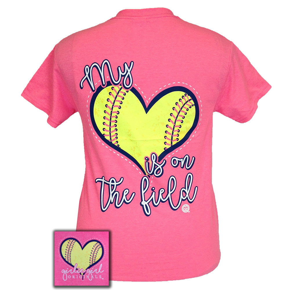 My Heart Softball Safety Pink Short Sleeve