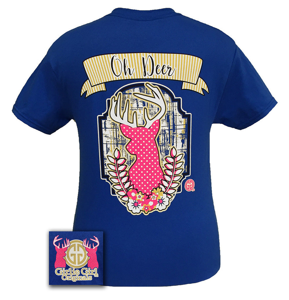 Oh Deer! Royal-(Short Sleeve)