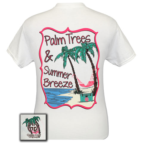 Palm Trees White Short Sleeve