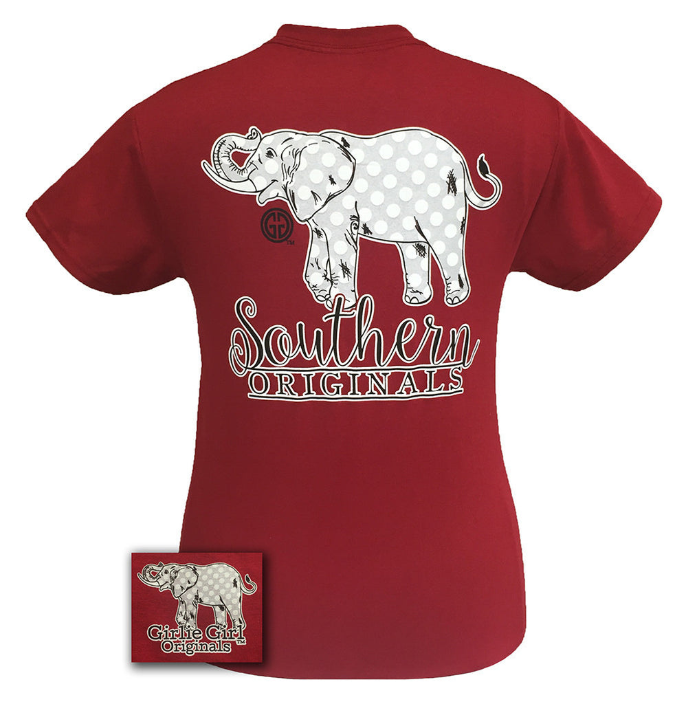 Polka Dot Elephant Cardinal Red