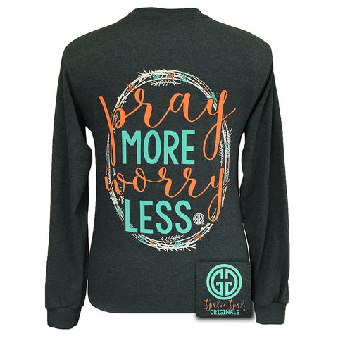 Pray More Dark Heather Long Sleeve