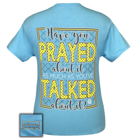 Prayed About It Short Sleeve Sky Blue