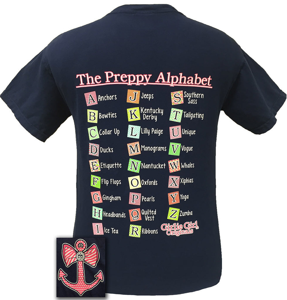 Preppy Alphabet Navy Comfort Color