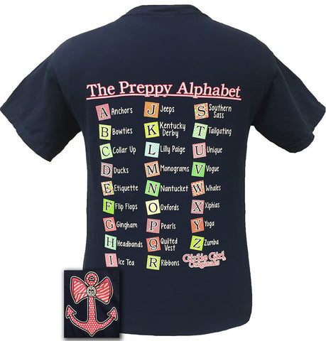 Preppy Alphabet Navy Comfort Color