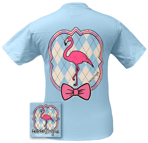 Preppy Flamingo - Chambray short sleeve