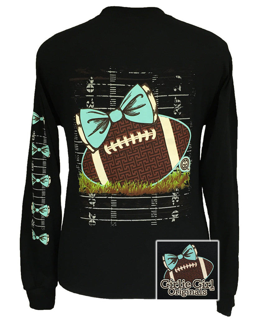 Preppy Football Black Long Sleeve