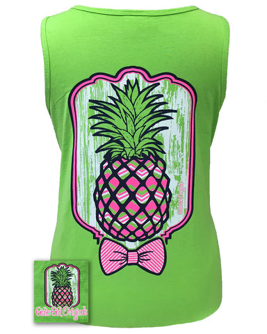 Preppy Pineapple Comfort Color Tank