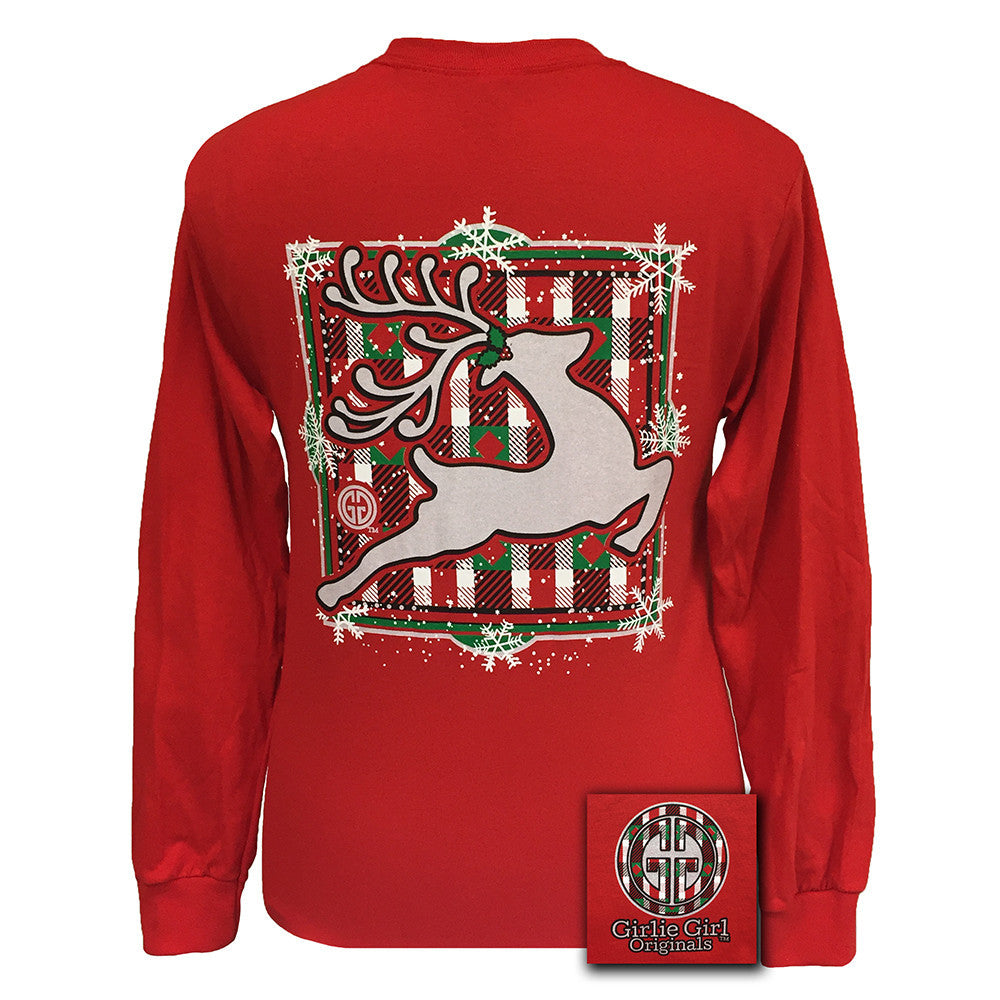 Preppy Reindeer Red Long Sleeve