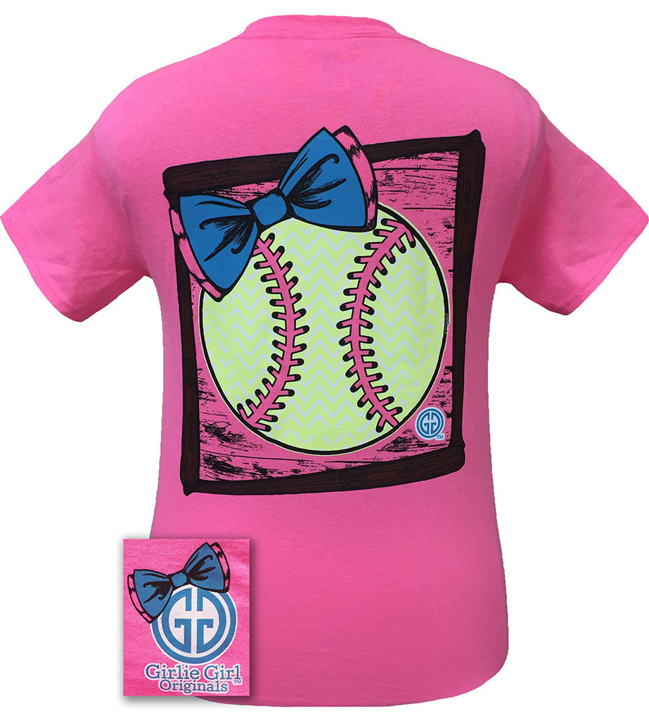 Preppy Softball Safety Pink