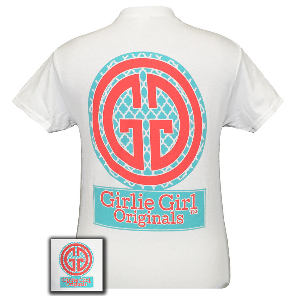 GGO Quatrefoil Logo White with Coral/Mint Logo