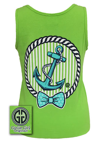 Seafoam Anchor-Lime (Comfort Color Tank)