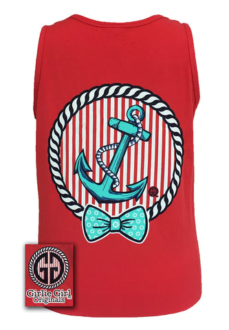 Seafoam Anchor-Paprika (Comfort Color Tank)