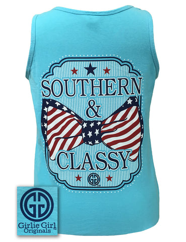 Southern and Classy Lagoon Blue Comfort Color Tank