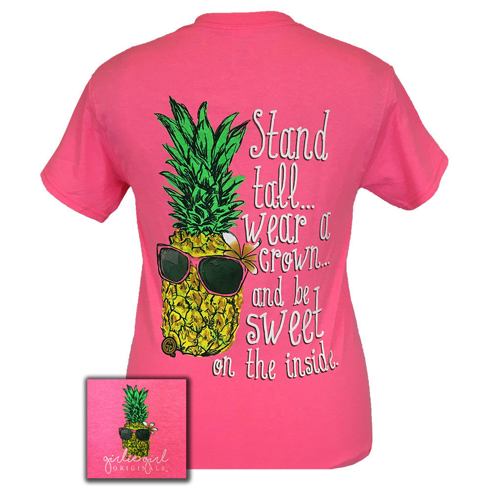 Stand Tall Pineapple Safety Pink Short Sleeve