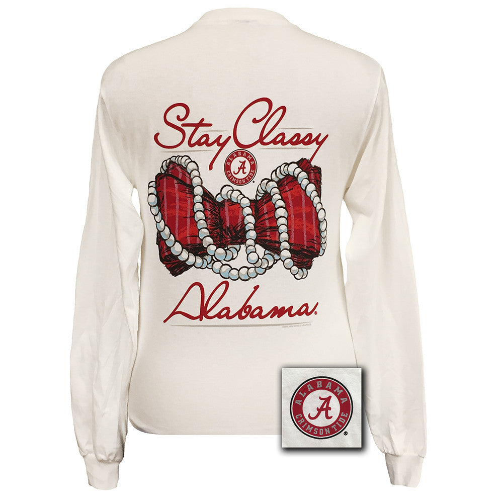 Stay Classy Alabama White Long Sleeve