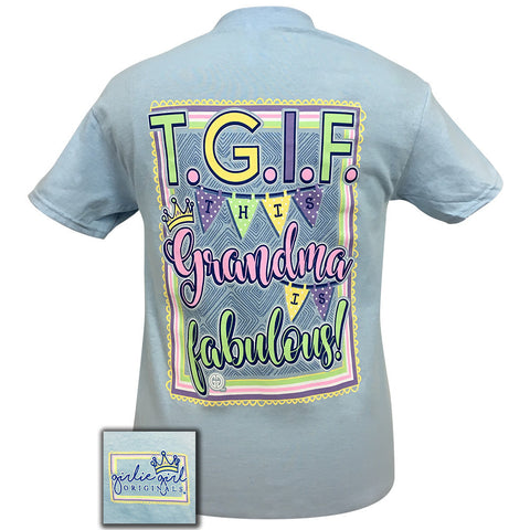 TGIF GRANDMA LIGHT BLUE SHORT SLEEVE