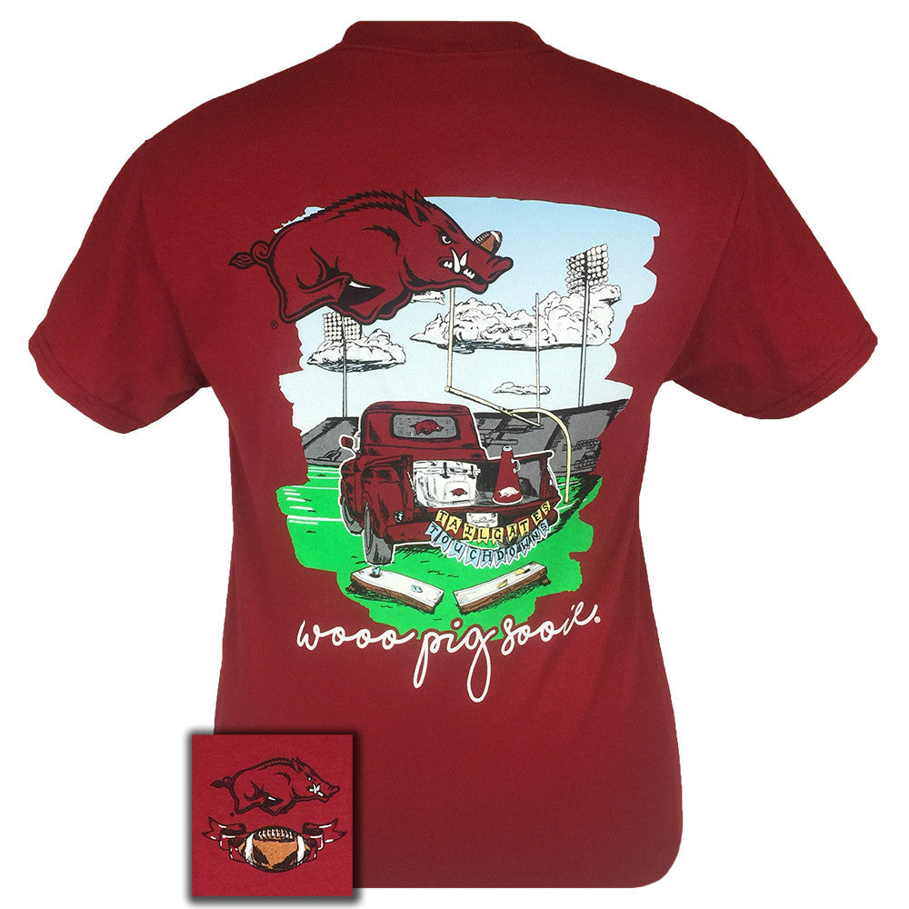 Tailgates and Touchdowns Arkansas Cardinal Red Short Sleeve