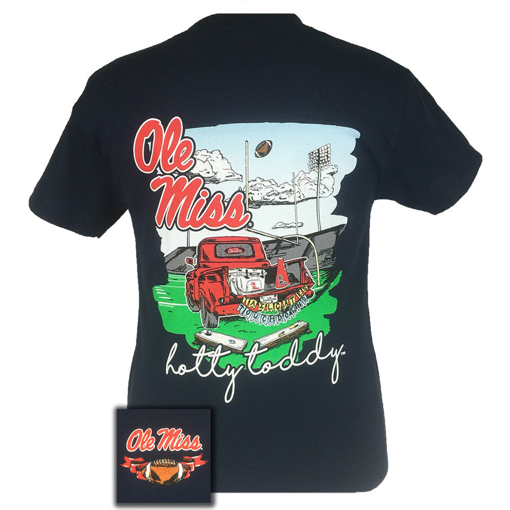 Tailgates and Touchdowns Ole Miss Navy Short Sleeve