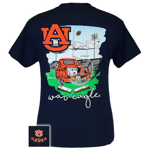 Tailgates and Touchdowns Auburn Navy Short Sleeve