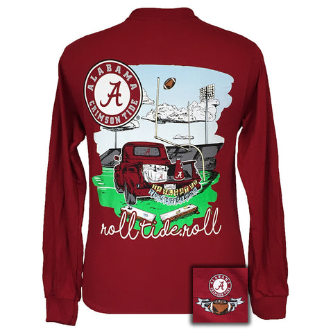 Tailgates and Touchdowns Alabama Cardinal Red Long Sleeve