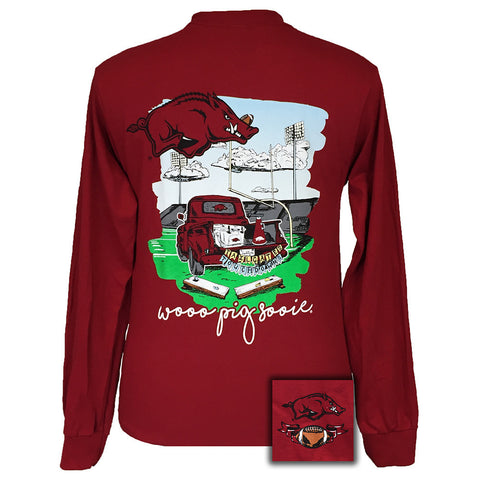 Tailgates and Touchdowns Arkansas Cardinal Red Long Sleeve